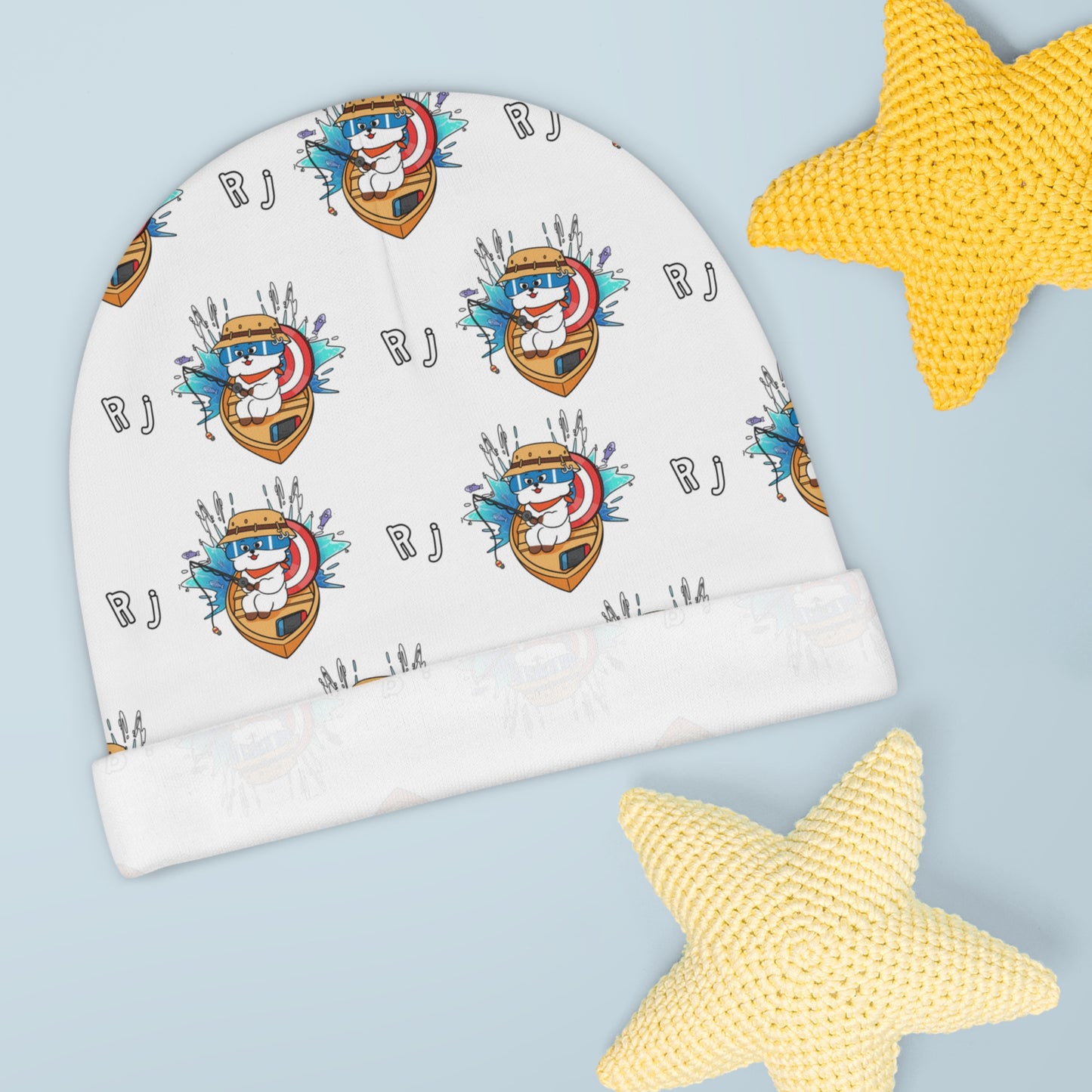 BT21 RJ White Baby Beanie Pattern