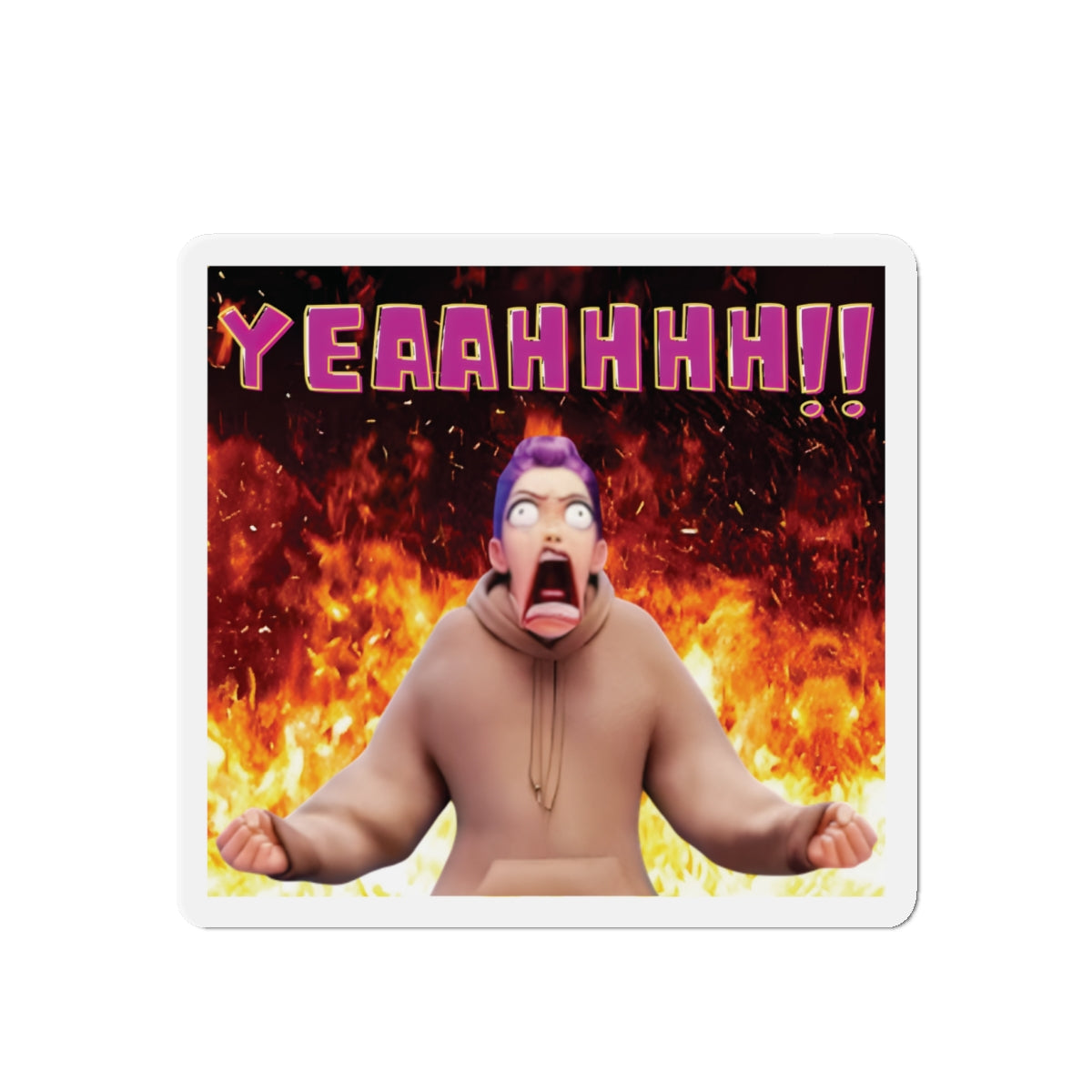 Kpop Demon Hunters Huntrix Rumi YEAHHH Funny Face Magnet