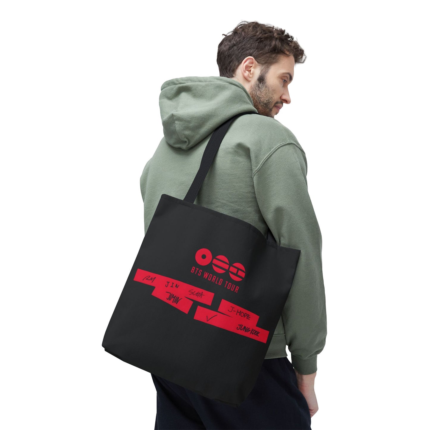 BTS Arirang 2026 World Tour Logo Design 2 Black Tote Bag