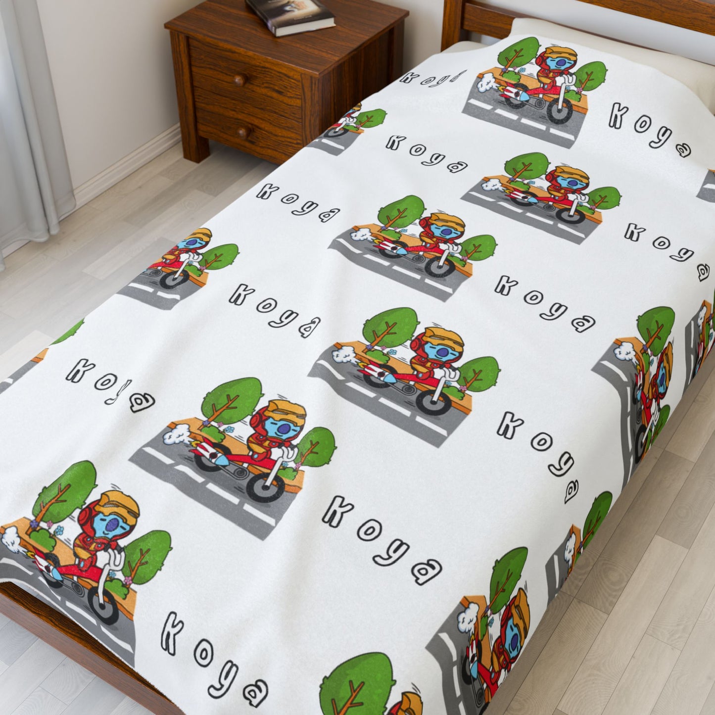 White Koya Blanket - BT21 Pattern Design