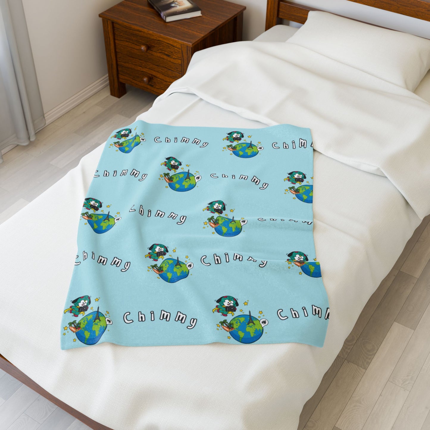Blue Chimmy Blanket - BT21 Pattern Design