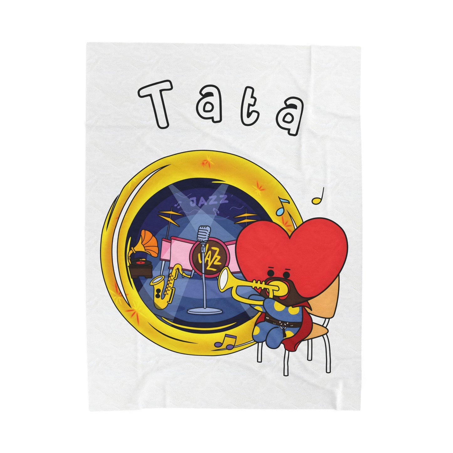 White Tata Blanket - BT21 Single Design