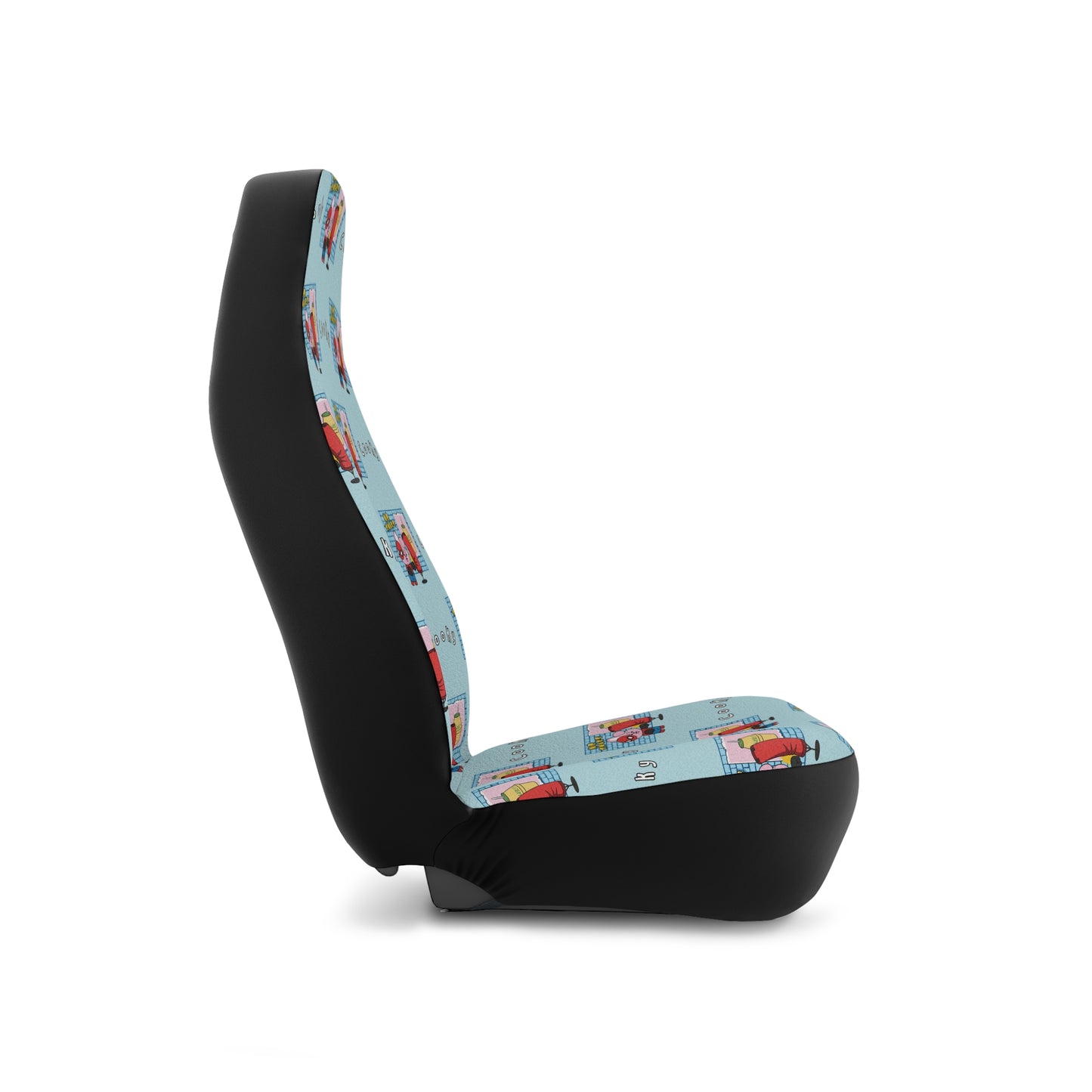 BT21 Cooky Blue Car Seat Cover Pattern Design - Identical Set of 2