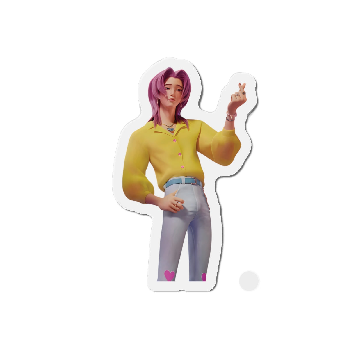 Kpop Demon Hunters Saja Boys Romance Saja Soda Pop Finger Heart Magnet