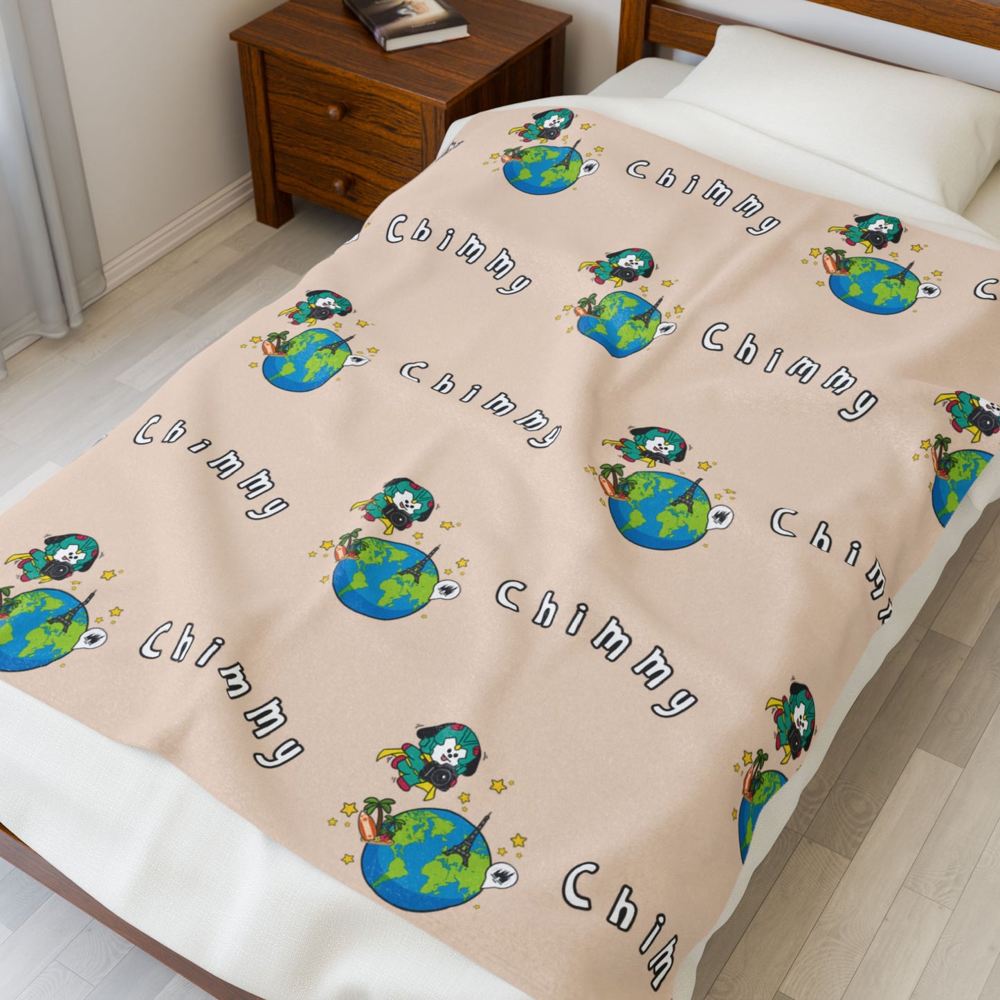Beige Chimmy Blanket - BT21 Pattern Design