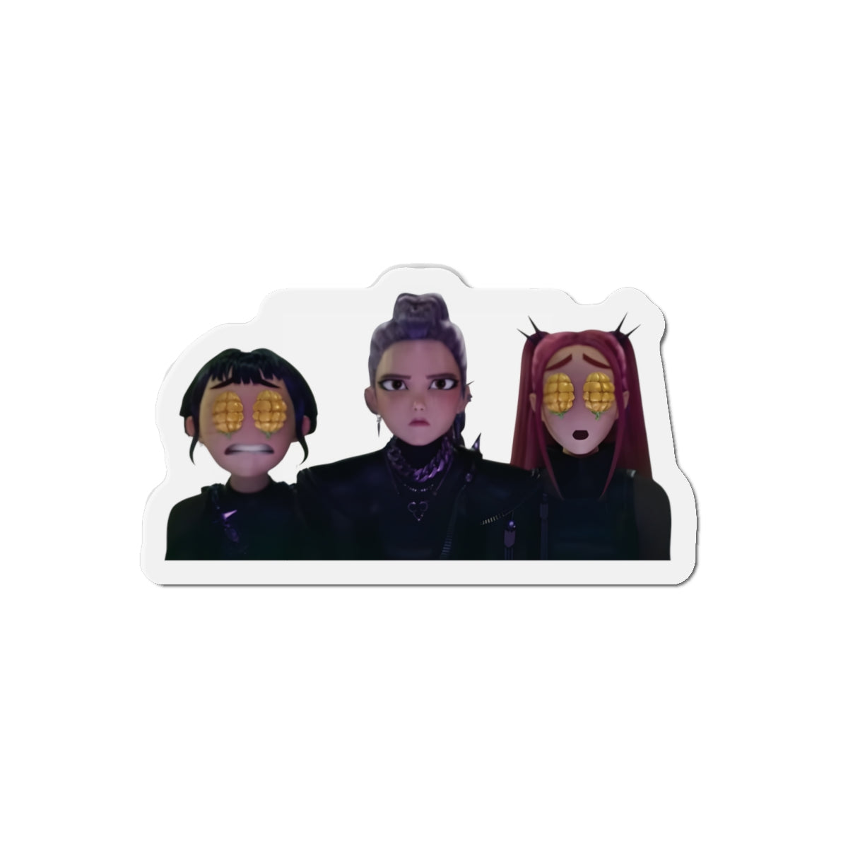 Kpop Demon Hunters Huntrix Rumi Mira Zoey Mens Bathhouse Popcorn Eyes Magnet