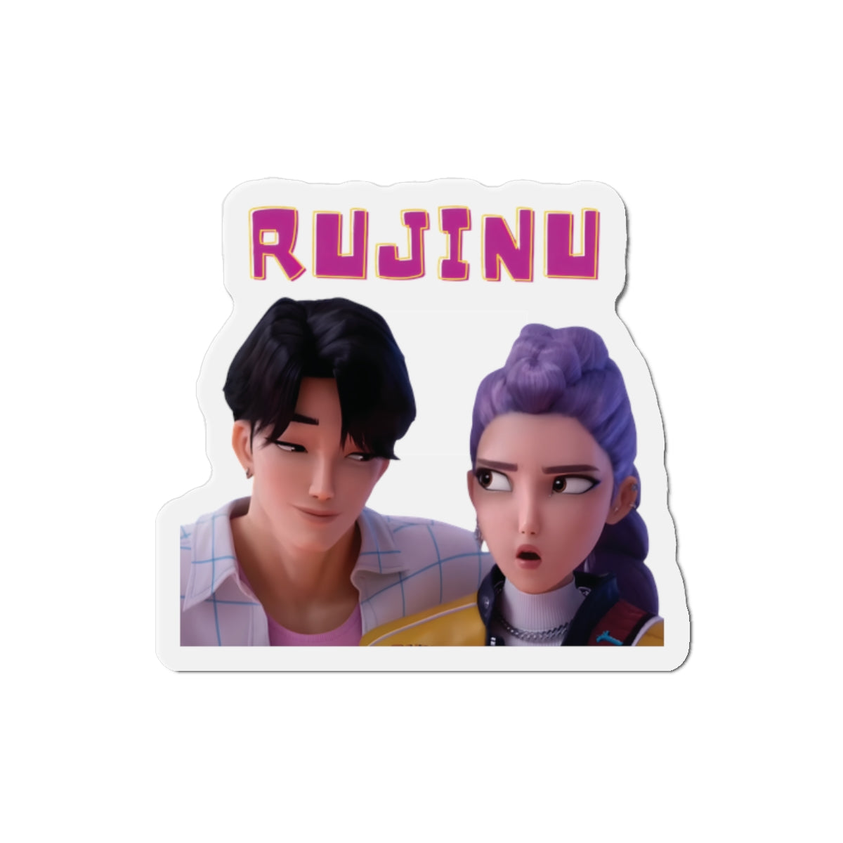 Kpop Demon Hunters Rumi and Jinu Rujinu Fan Signing Magnet