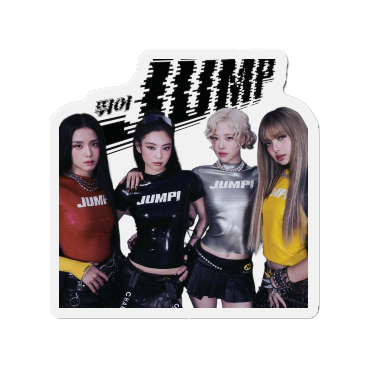 Black Pink Jump Member Magnet