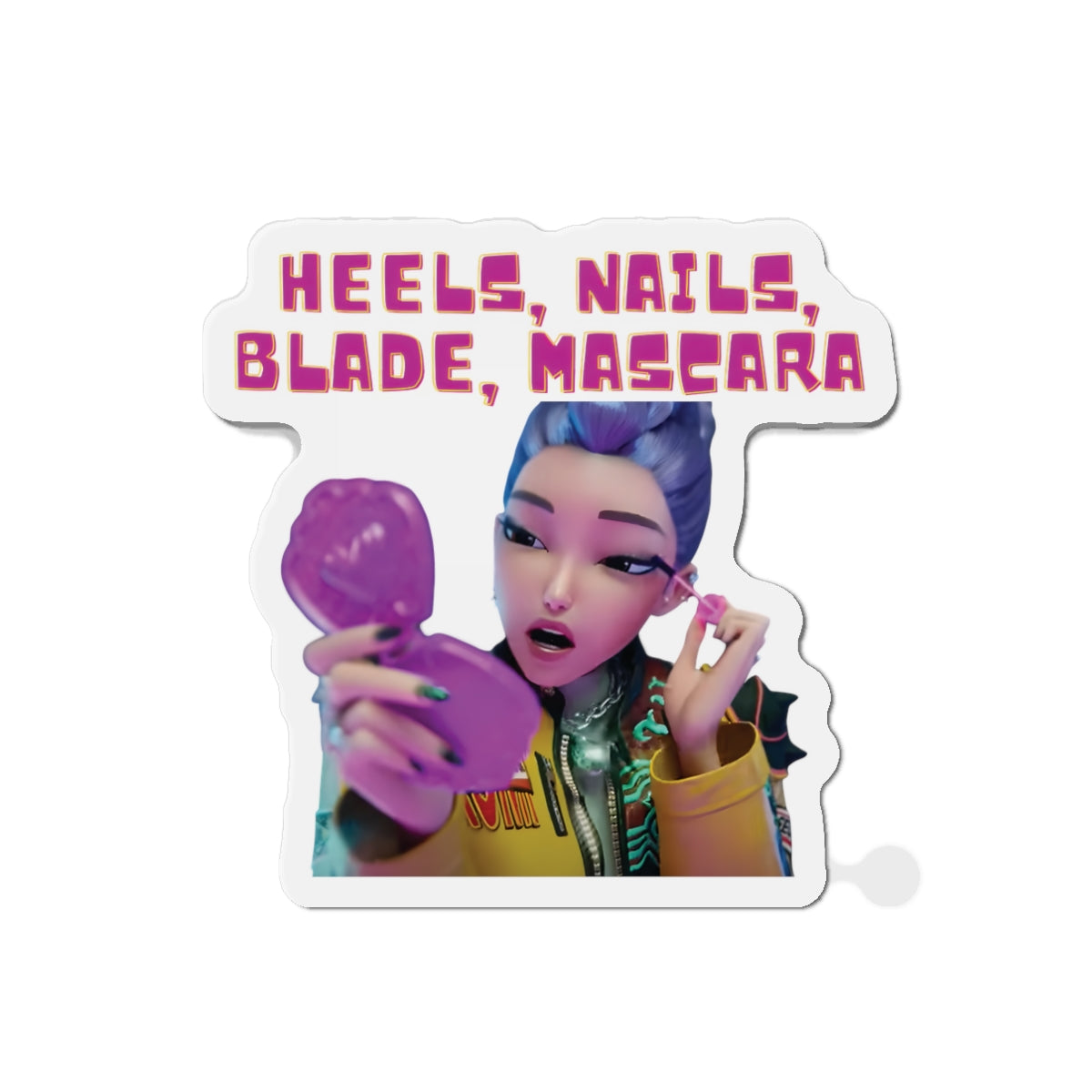 Kpop Demon Hunters Huntrix Rumi Heels Nails Blade Mascara Magnet