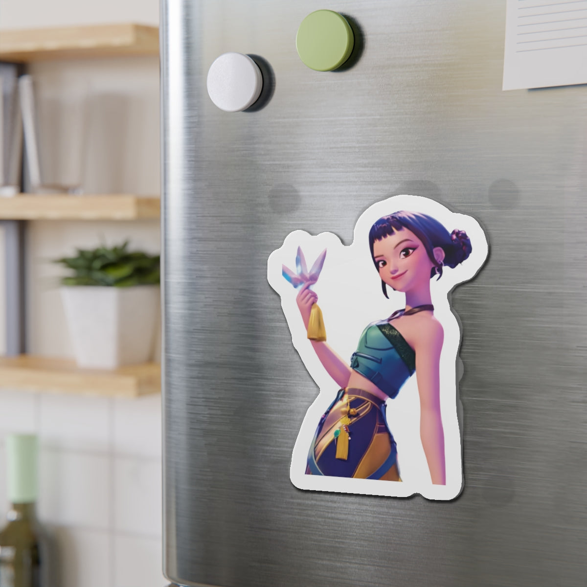 Kpop Demon Hunters Huntrix Zoey Posing Portrait Magnet