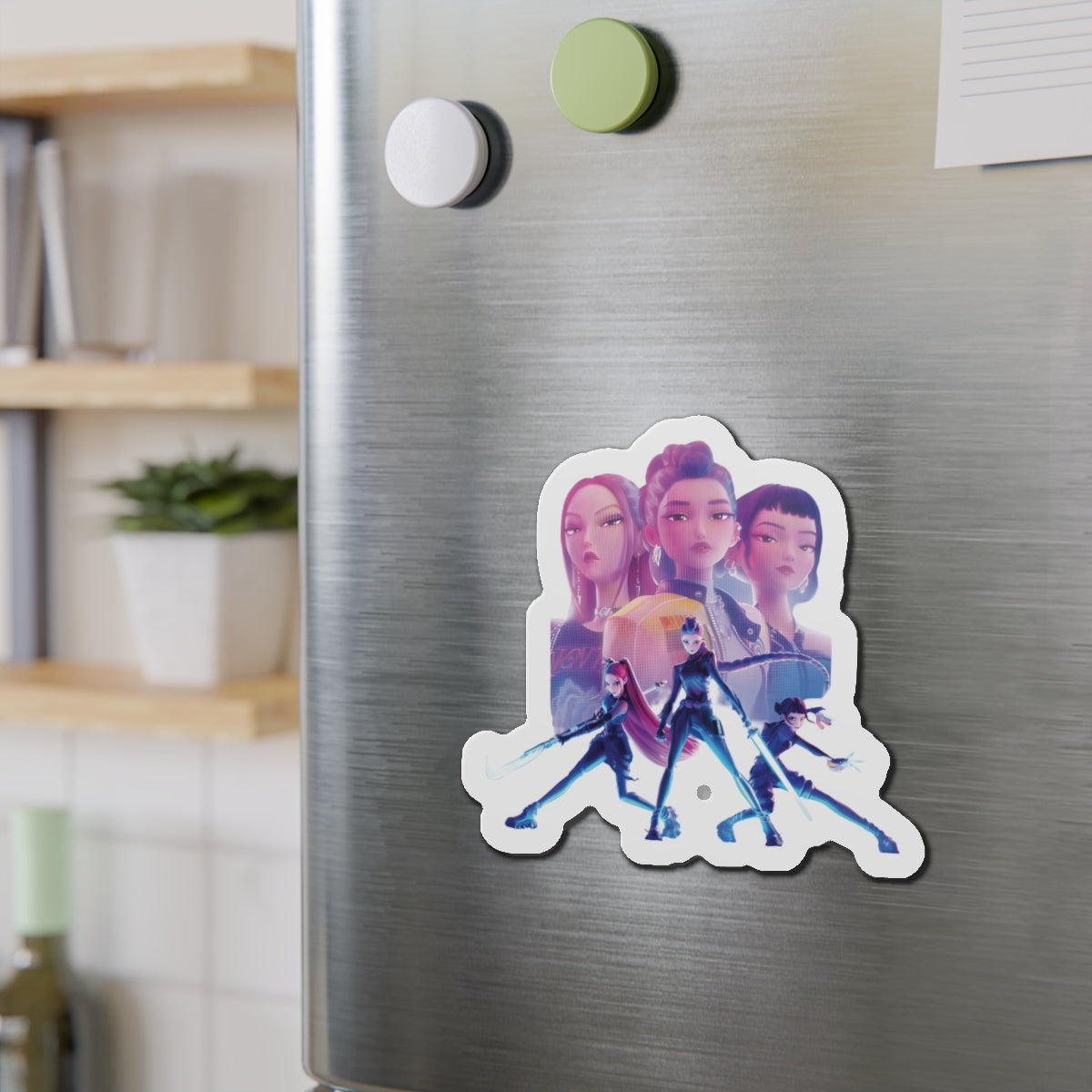 Kpop Demon Hunters Huntrix Rumi Mira Zoey Hunting Outfit Magnet