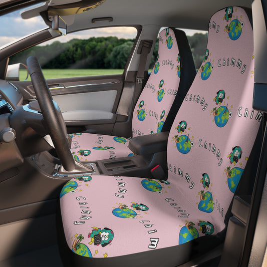 BT21 Chimmy Pink Car Seat Cover Pattern Design - Identical Set of 2