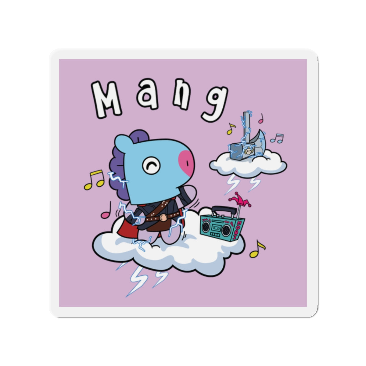 BT21 Mang Purple Magnet