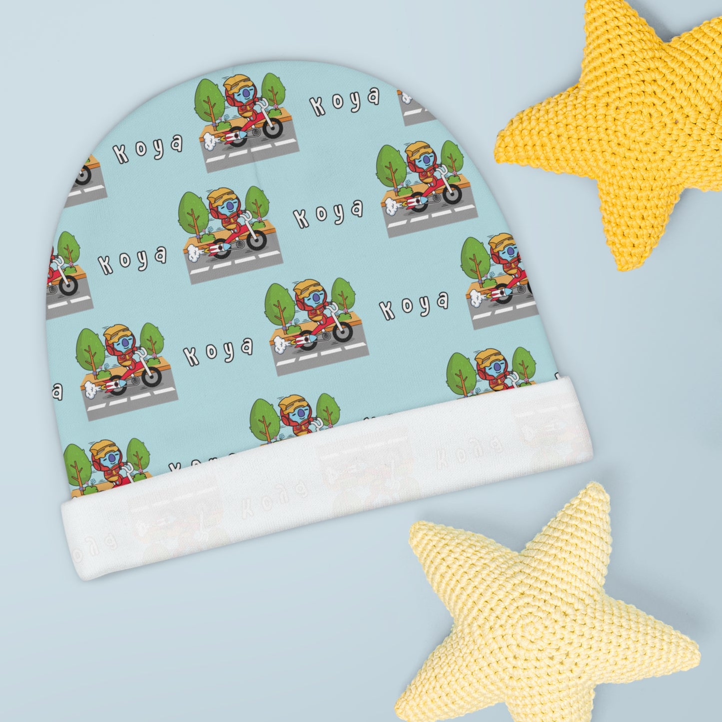 BT21 Koya Blue Baby Beanie Pattern