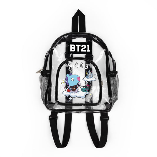 BT21 Mang Clear Stadium Backpack Concert Bag (Fully Clear) — Stadium Approved