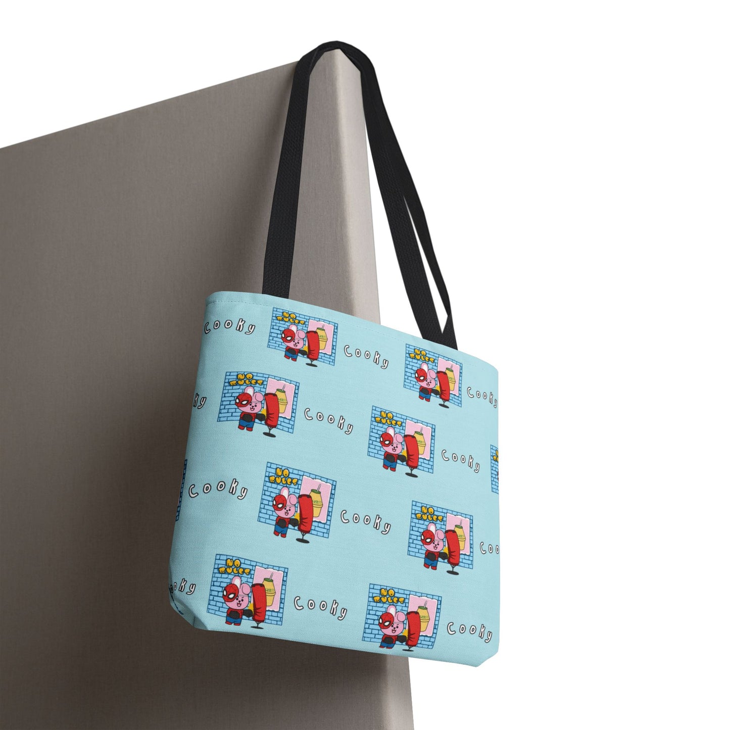 BT21 Cooky Blue Tote Bag Pattern Design