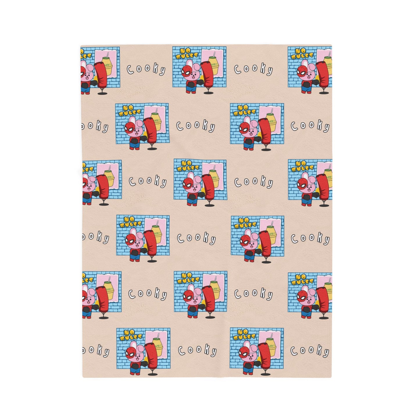 Beige Cooky Blanket - BT21 Pattern Design