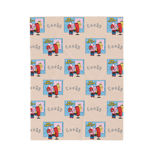 Beige Cooky Blanket - BT21 Pattern Design