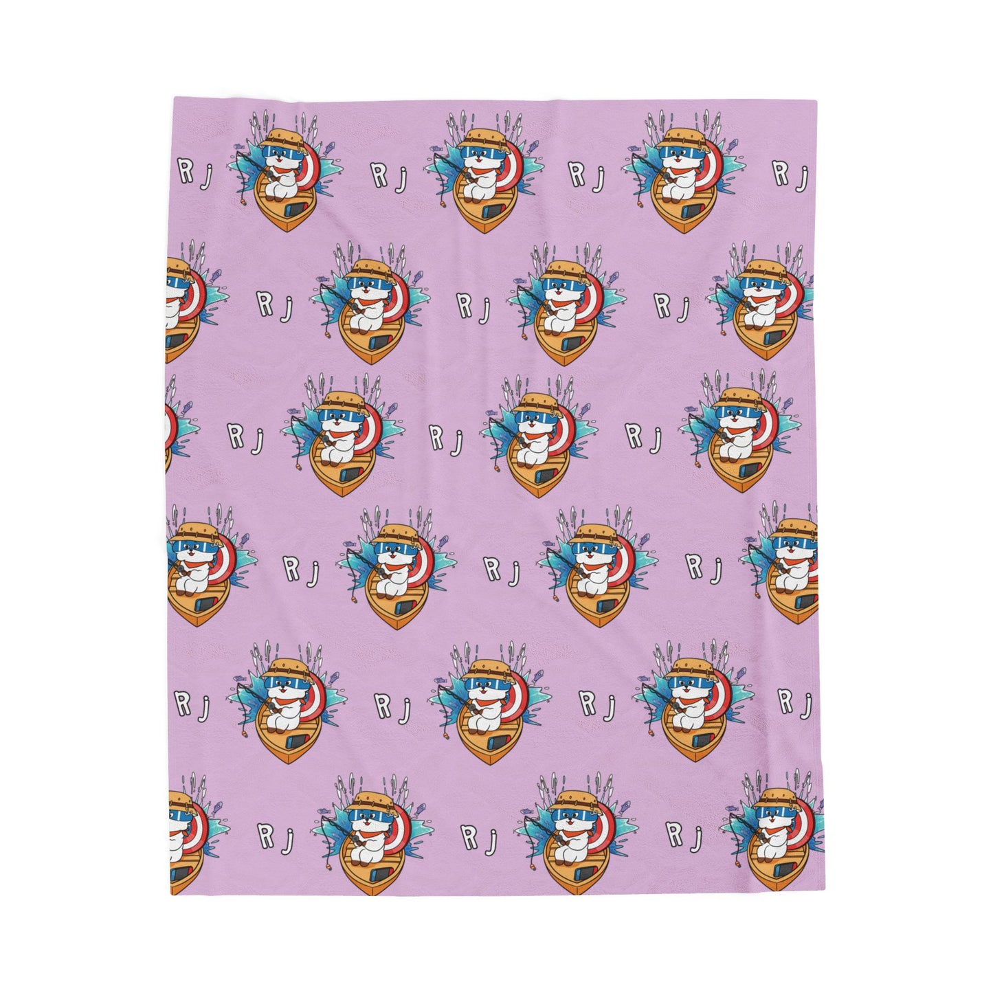 Purple RJ Blanket - BT21 Pattern Design