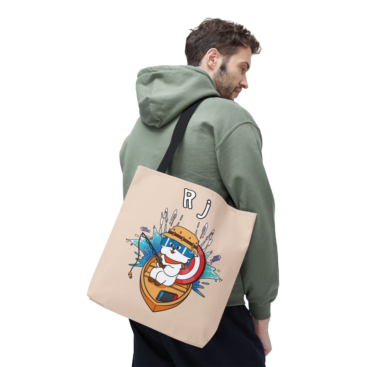 BT21 RJ Beige Tote Bag Single Design