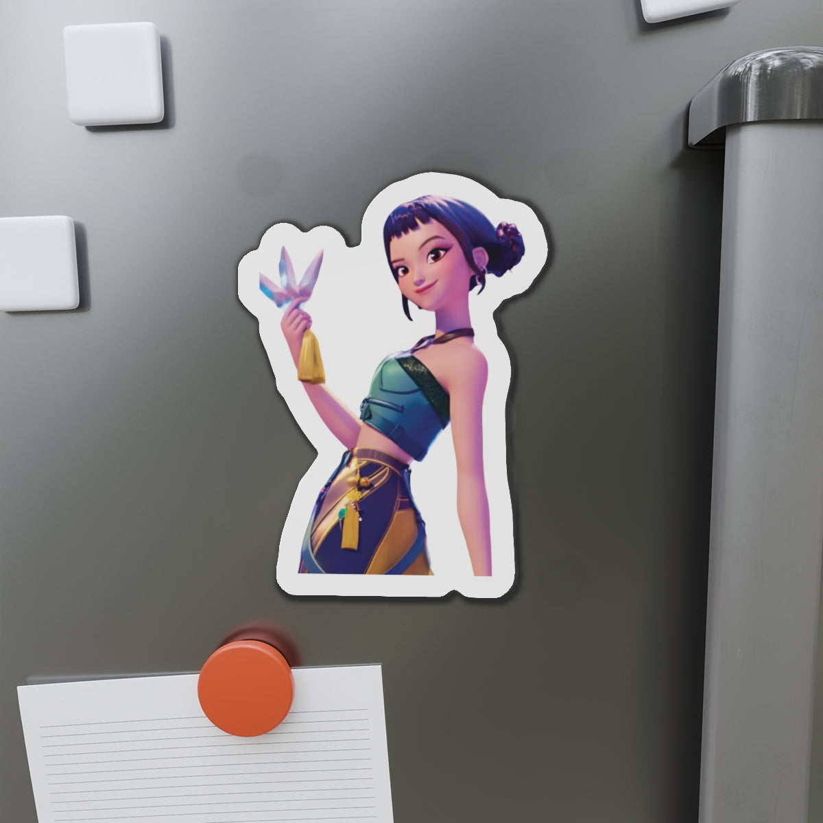 Kpop Demon Hunters Huntrix Zoey Posing Portrait Magnet