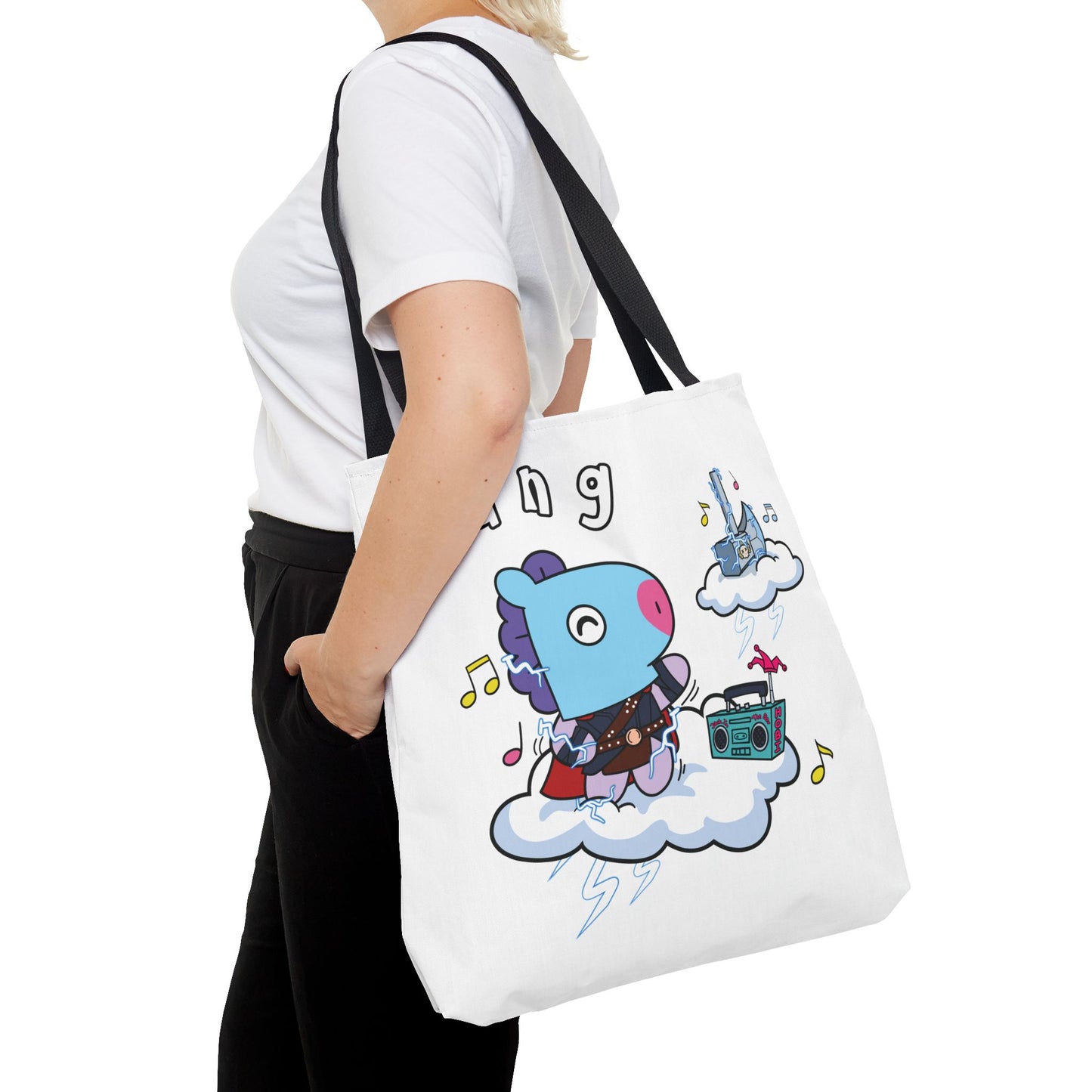 BT21 Mang White Tote Bag Single Design