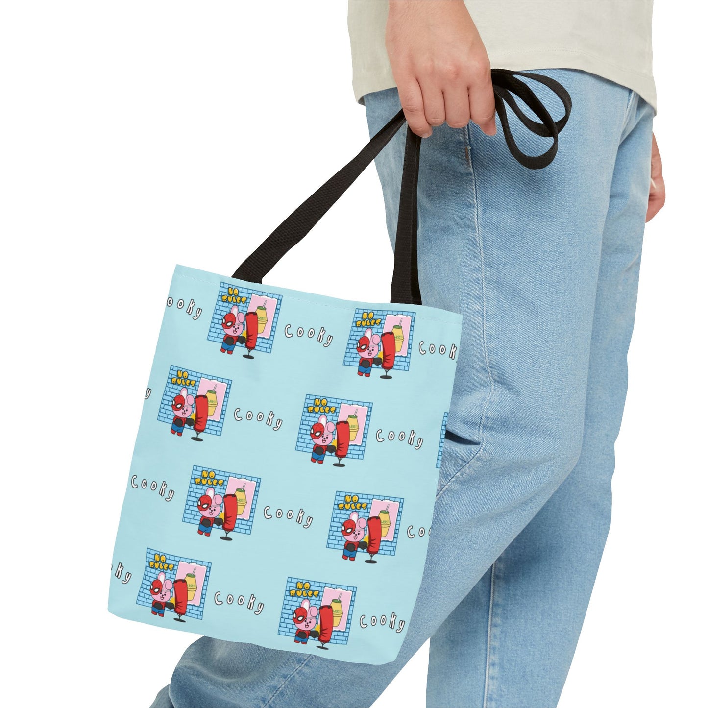 BT21 Cooky Blue Tote Bag Pattern Design