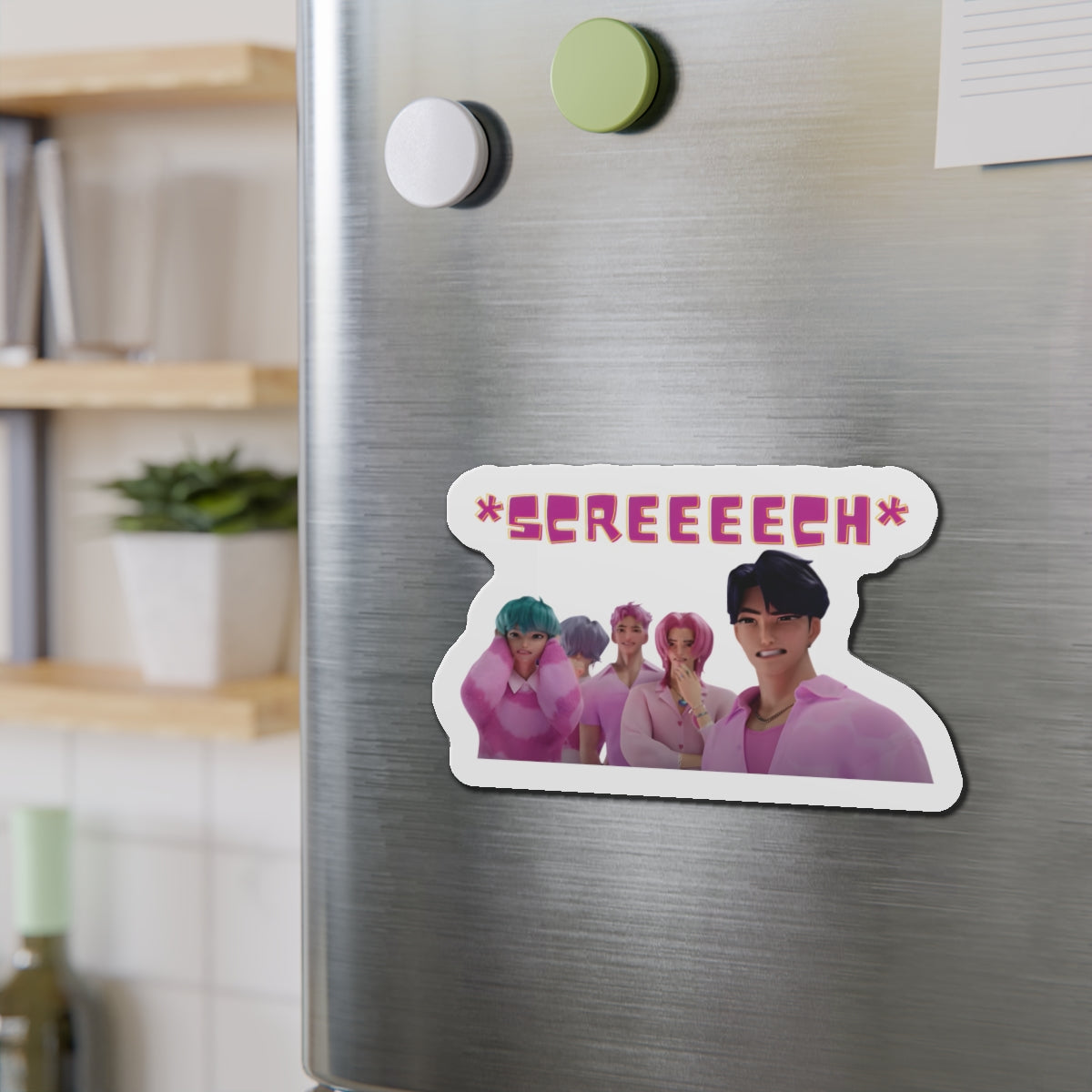 Kpop Demon Hunters Saja Boys Variety Show Screech Scene Magnet