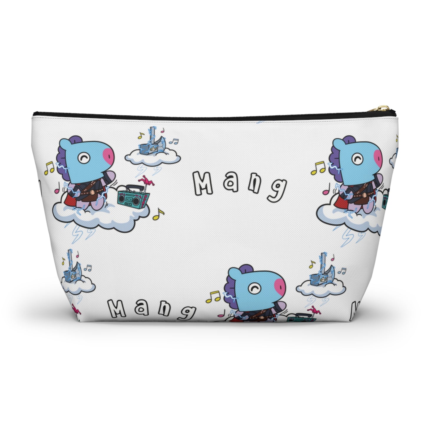 BT21 Mang White Pattern Travel Bag
