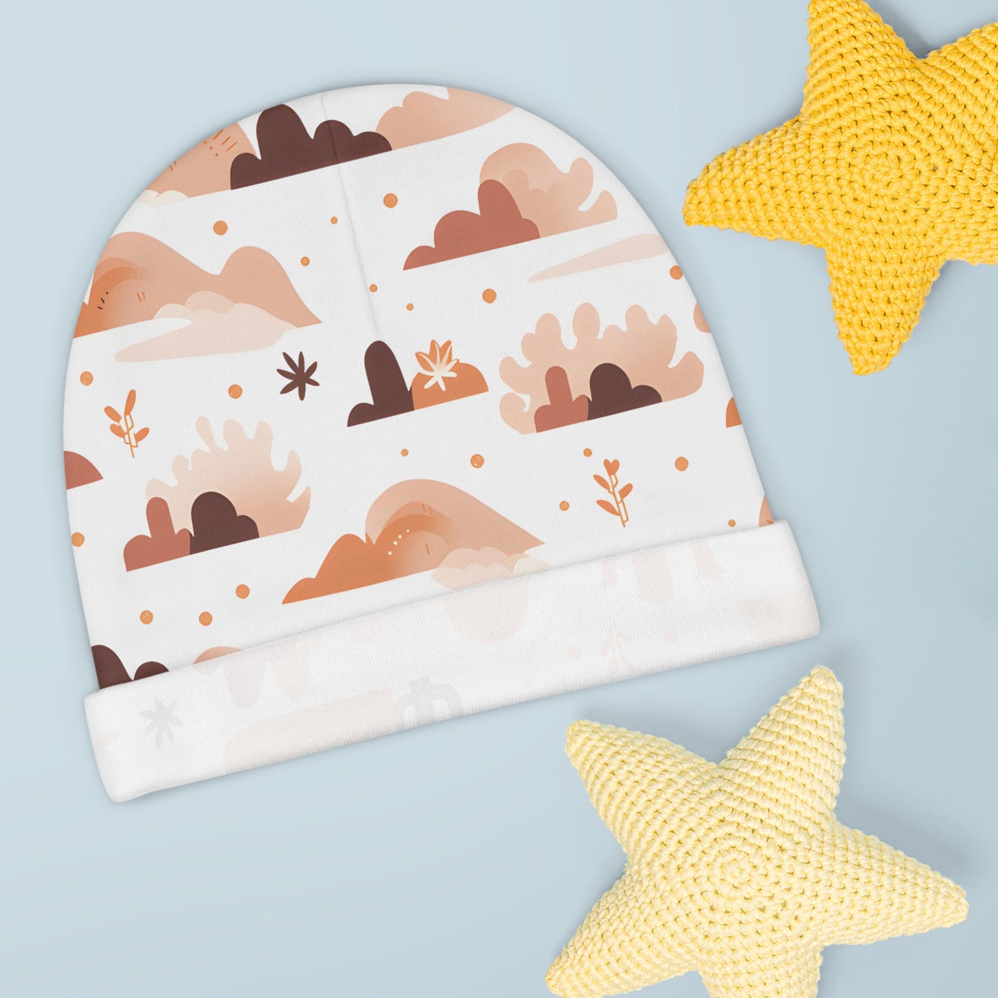 Newborn Baby Beanie Desert Design