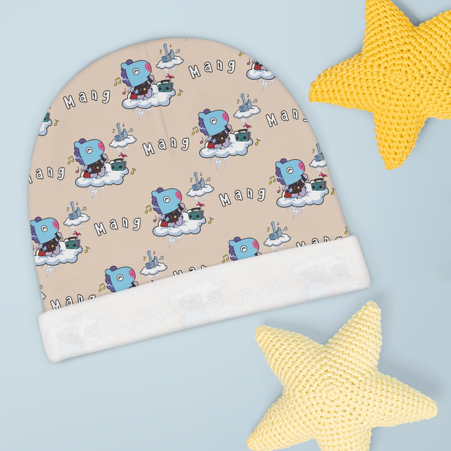 BT21 Mang Beige Baby Beanie Pattern