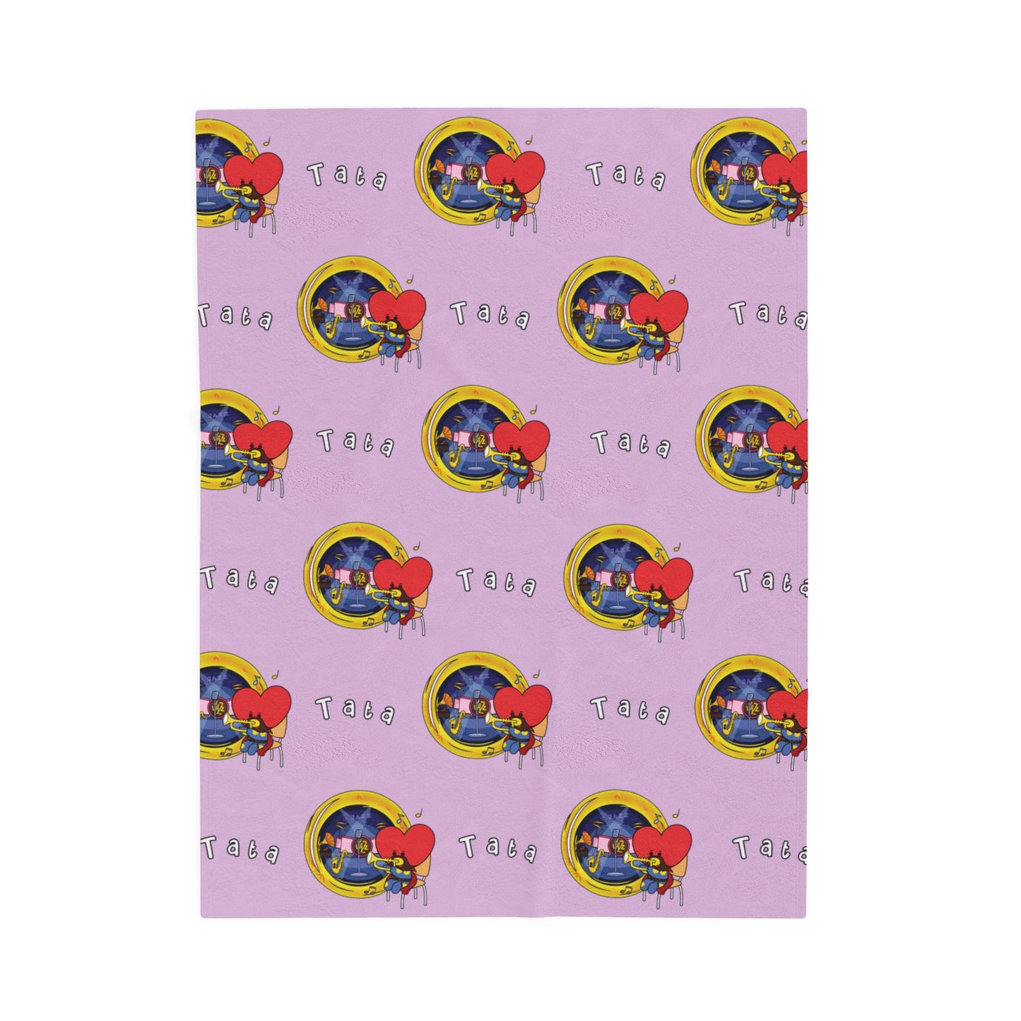 Purple Tata Blanket - BT21 Pattern Design