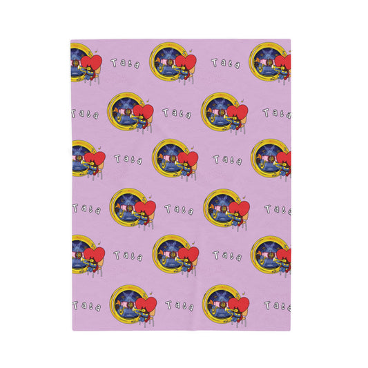 Purple Tata Blanket - BT21 Pattern Design