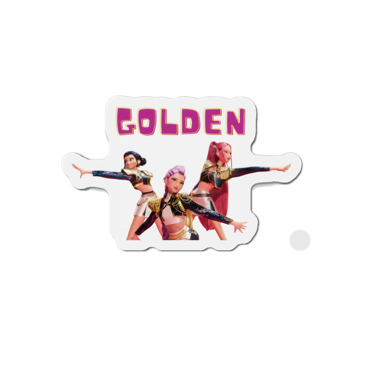 Kpop Demon Hunters Huntrix Rumi Mira Zoey Golden Outfit Magnet