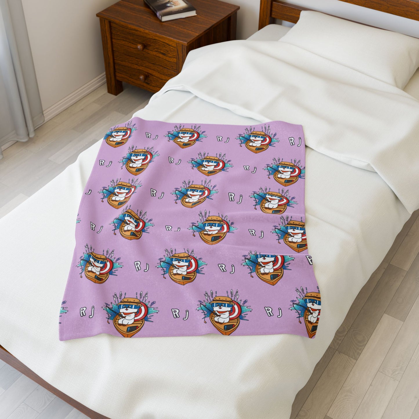 Purple RJ Blanket - BT21 Pattern Design