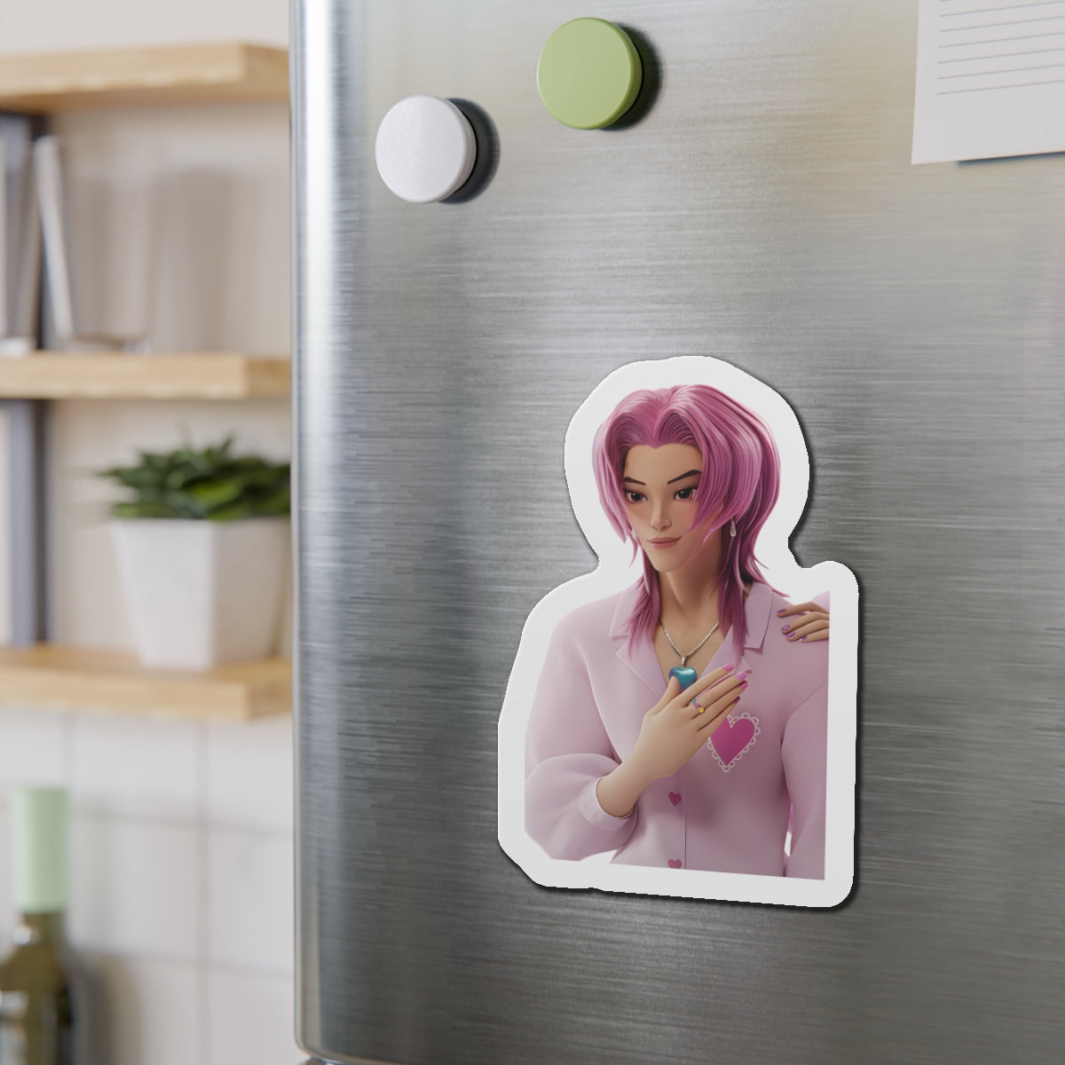 Kpop Demon Hunters Saja Boys Romance Saja Wearing Pink Magnet