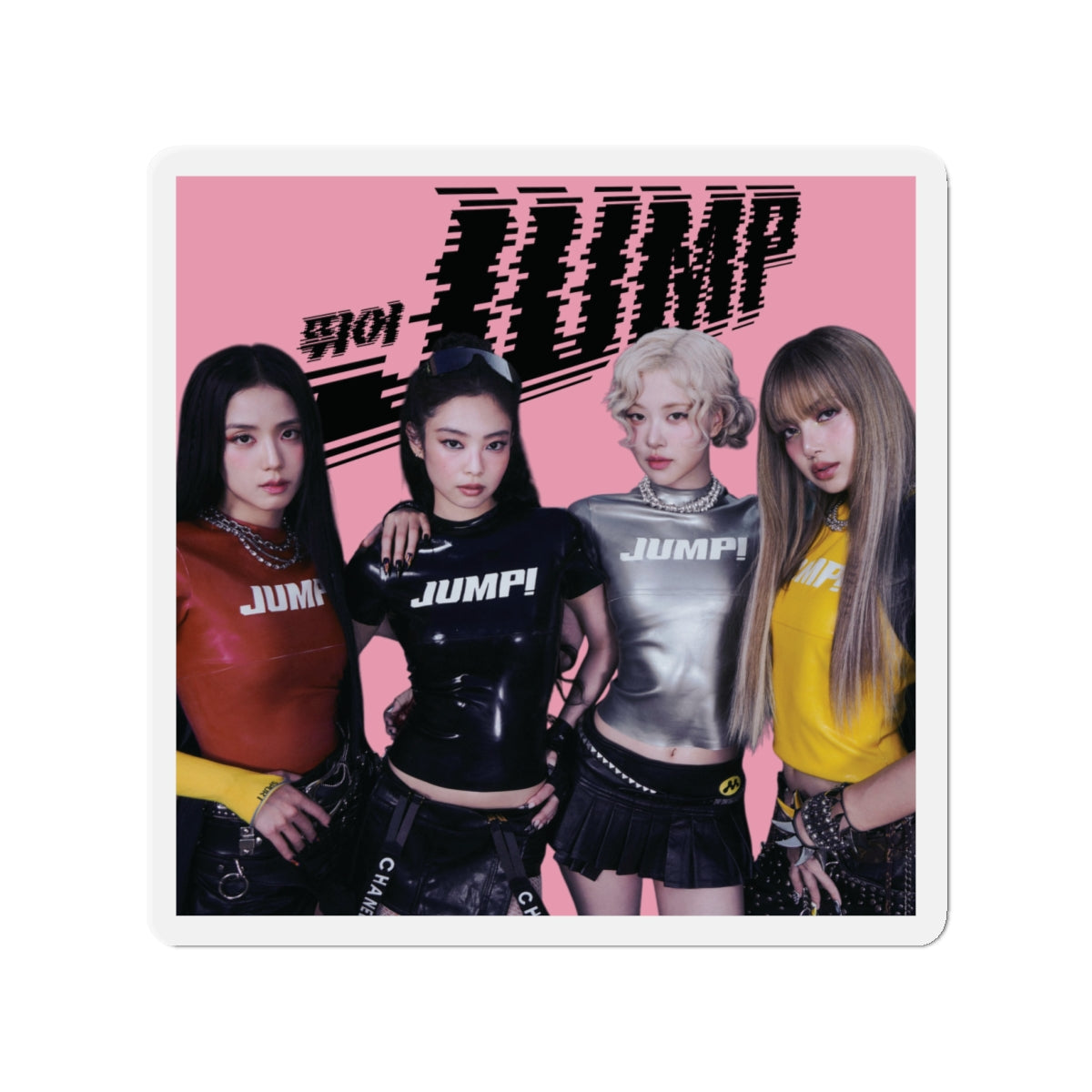 Black Pink Jump Magnet