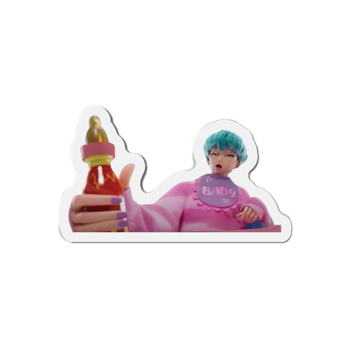 Kpop Demon Hunters Saja Boys Baby Hot Sauce Challenge Magnet