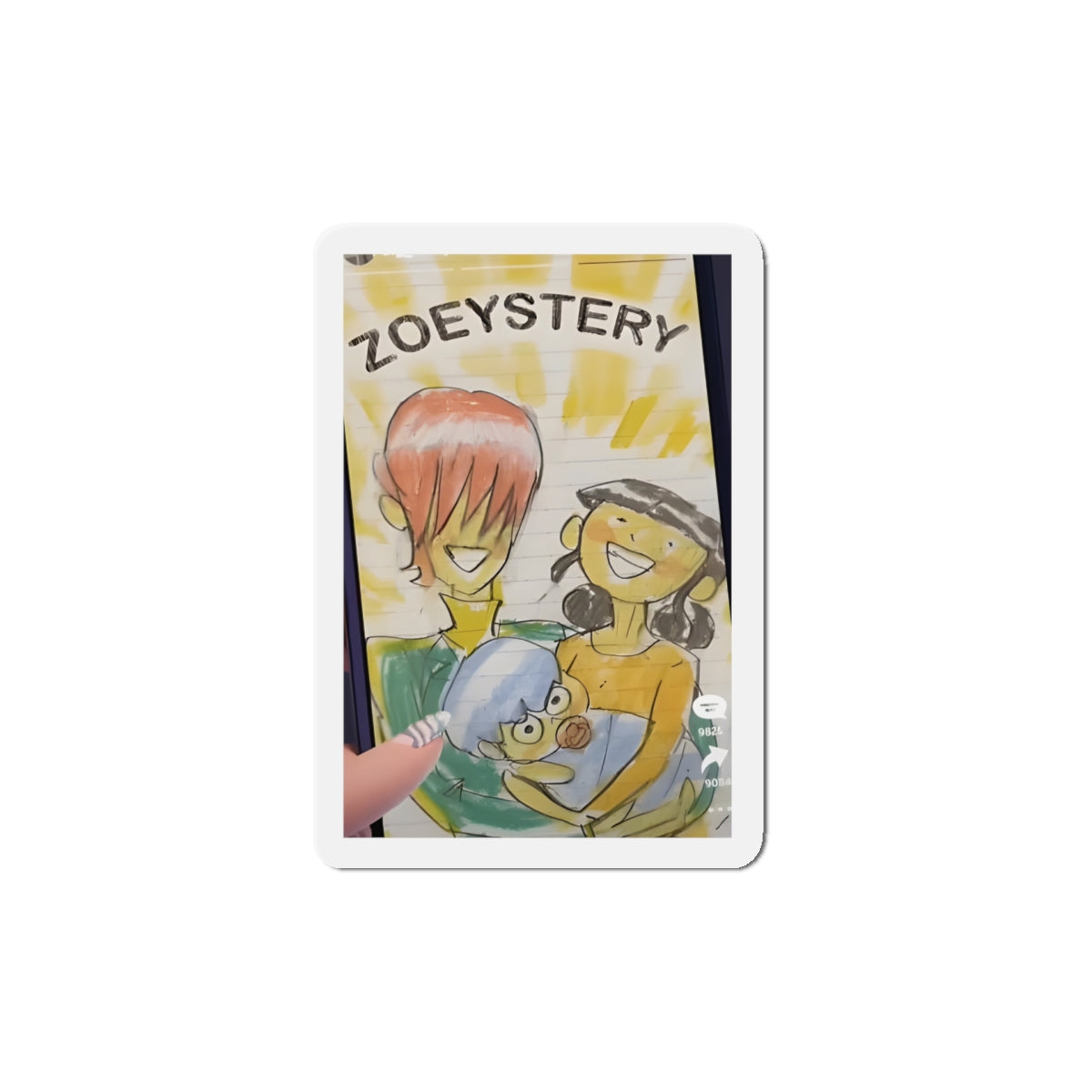 Kpop Demon Hunters Huntrix Zoey Saja Boys Mystery and Baby Zoeystery Fan Signing Magnet