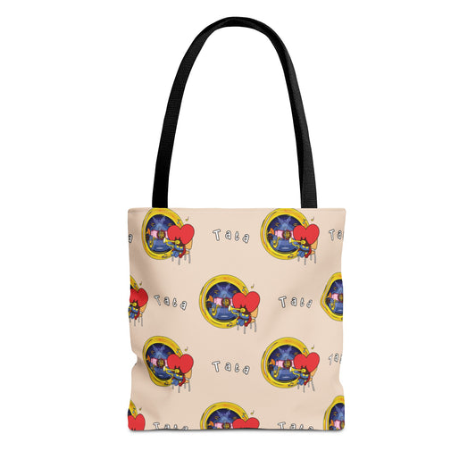 BT21 Tata Beige Tote Bag Pattern Design