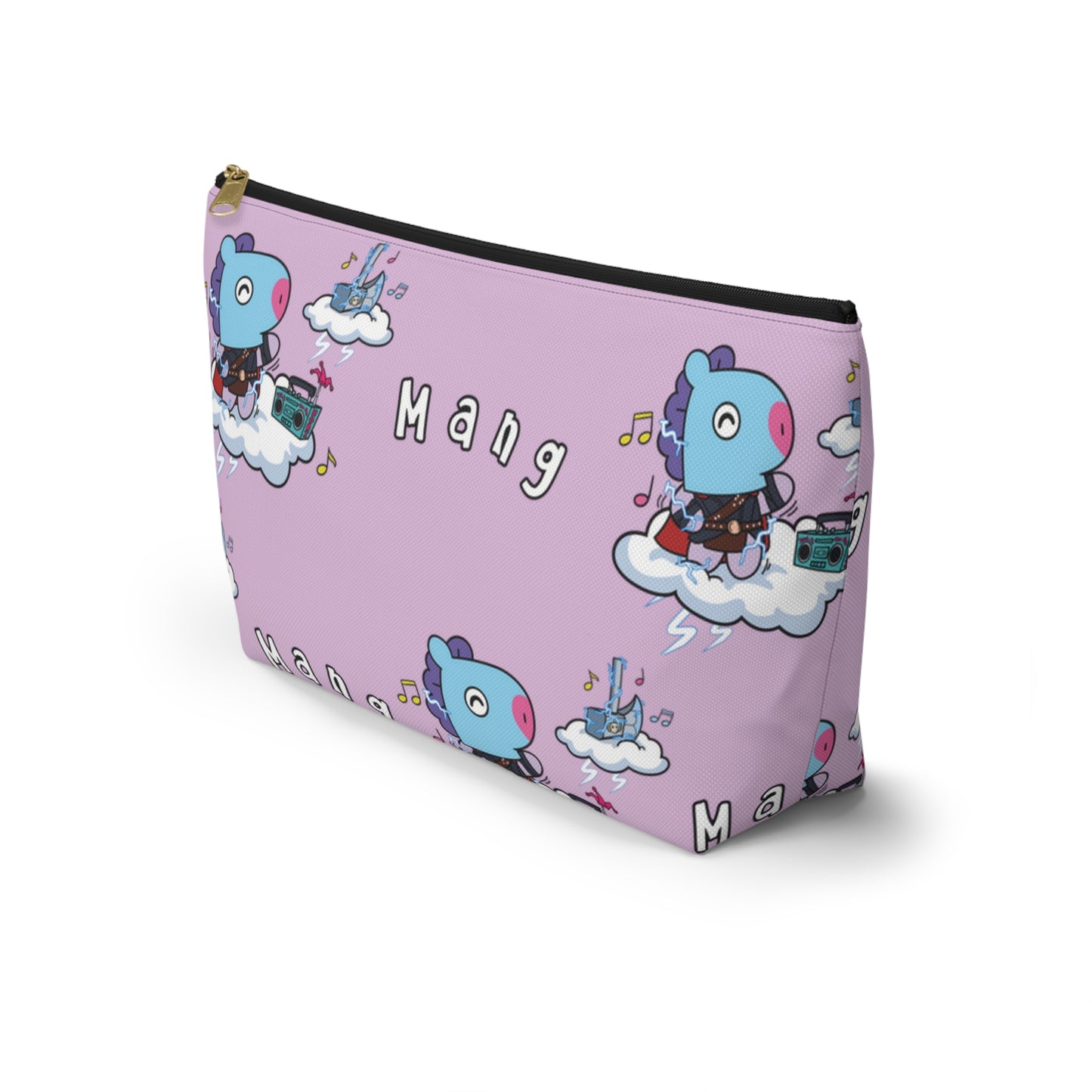 BT21 Mang Purple Pattern Travel Bag