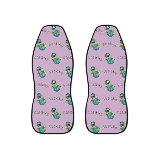 BT21 Chimmy Purple Car Seat Cover Pattern Design - Identical Set of 2