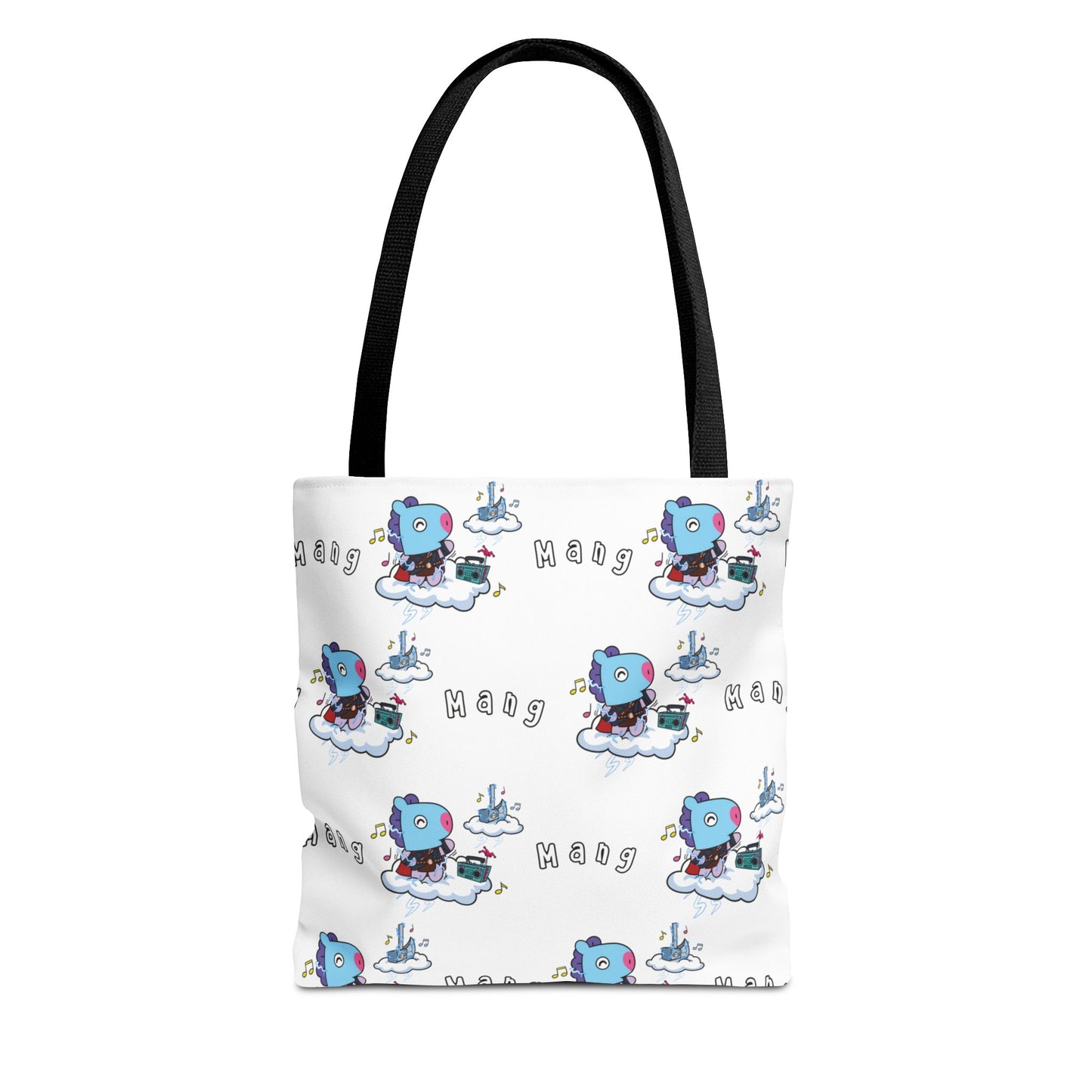 BT21 Mang White Tote Bag Pattern Design
