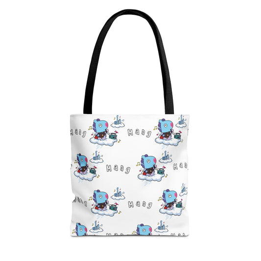 BT21 Mang White Tote Bag Pattern Design