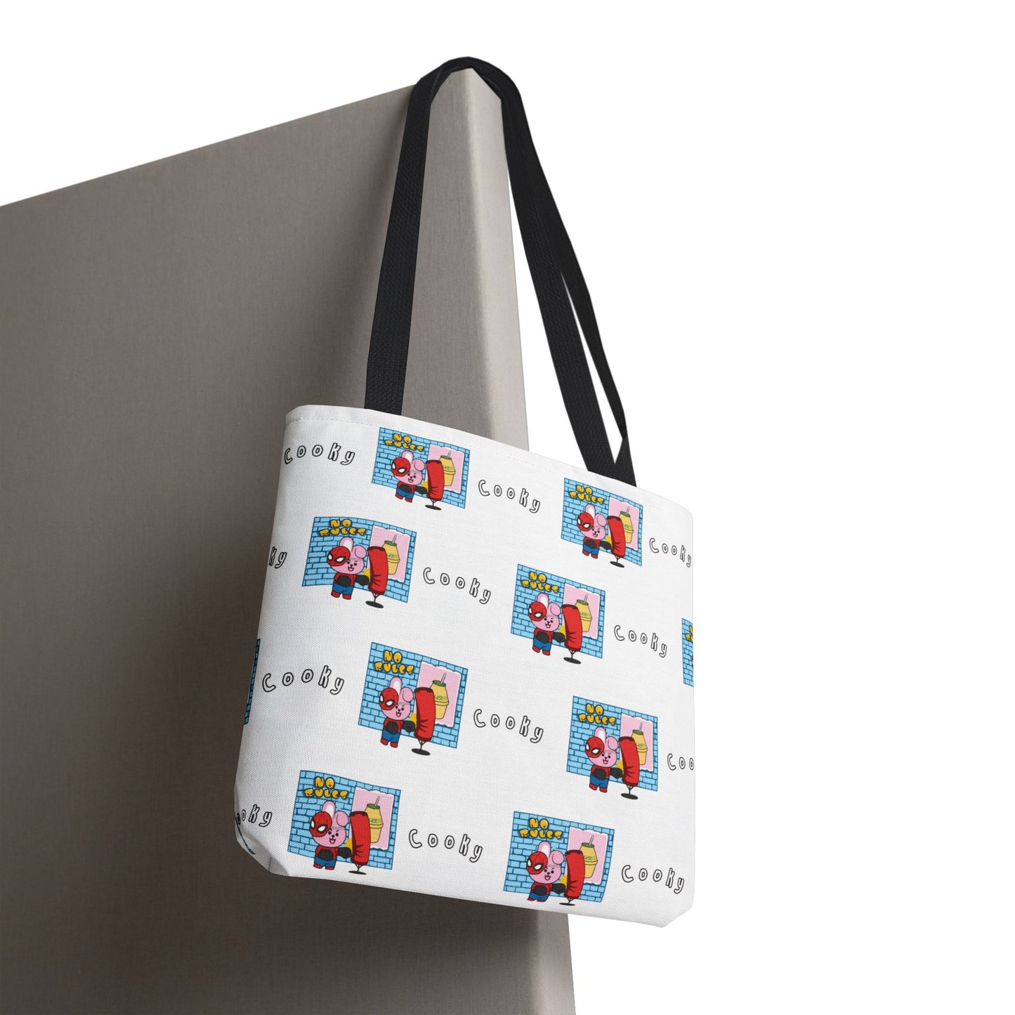 BT21 Cooky White Tote Bag Pattern Design