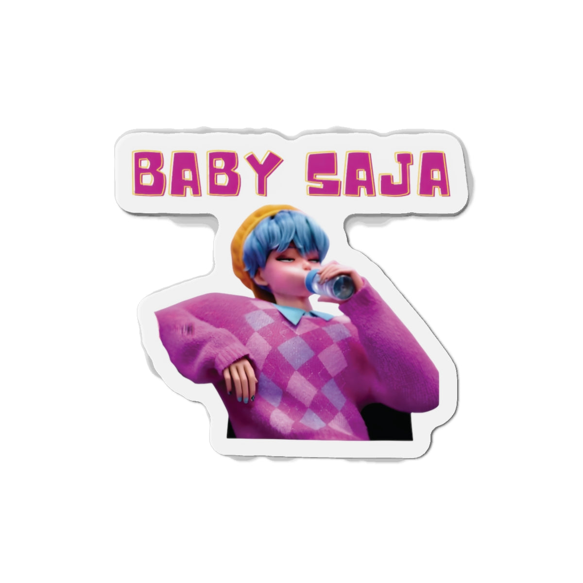 Kpop Demon Hunters Baby Saja Signing Table Magnet