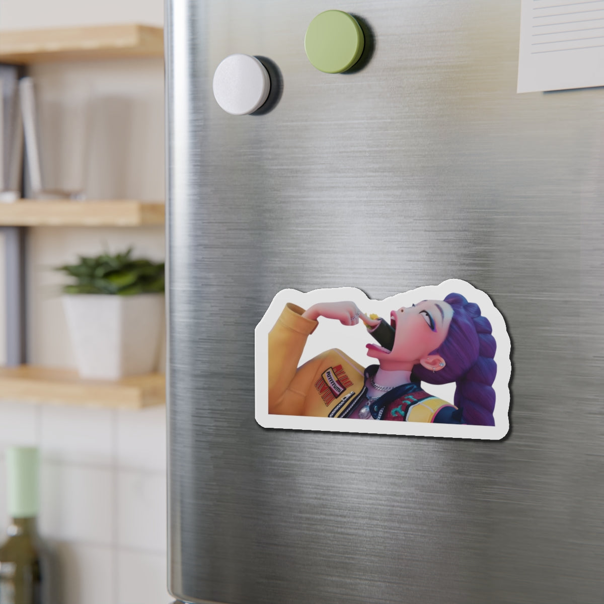 Kpop Demon Hunters Huntrix Rumi Eating Gimbap Magnet