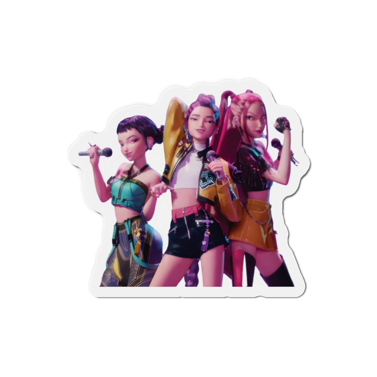 Kpop Demon Hunters Huntrix Rumi Mira Zoey Opening Stage Performance Magnet