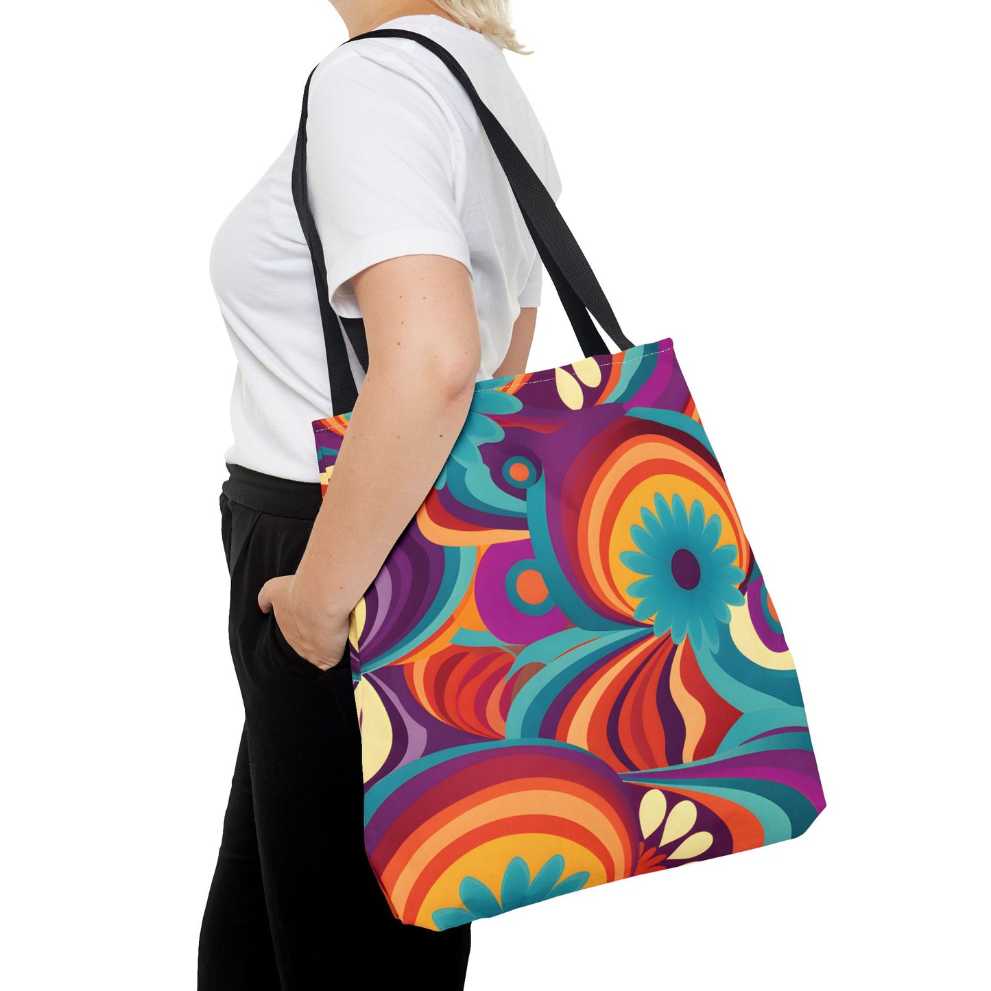 Retro Pattern Tote Bag Design 9