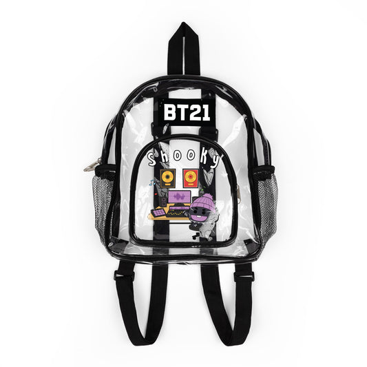 BT21 Shooky Clear Stadium Backpack Concert Bag (Fully Clear) — Stadium Approved